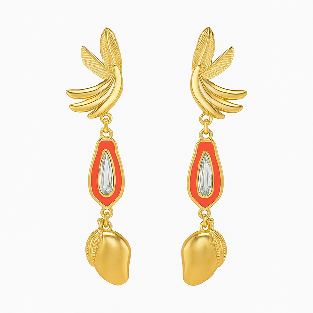 ARETES MAXI PAPAYA FRUTAL