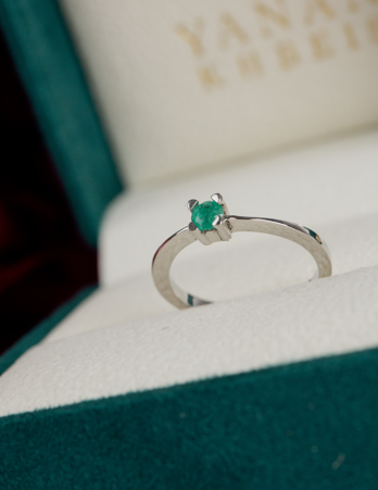 Anillo Compromiso Esmeralda