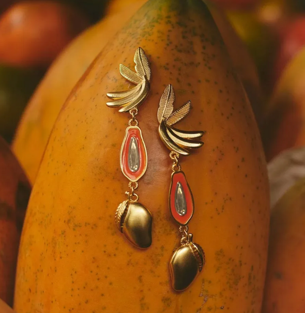 ARETES MAXI PAPAYA FRUTAL